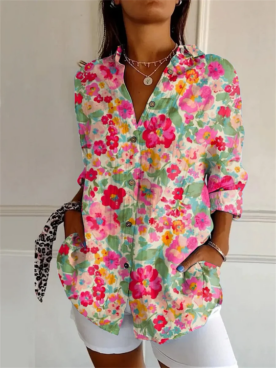Elegant Printed Blouse