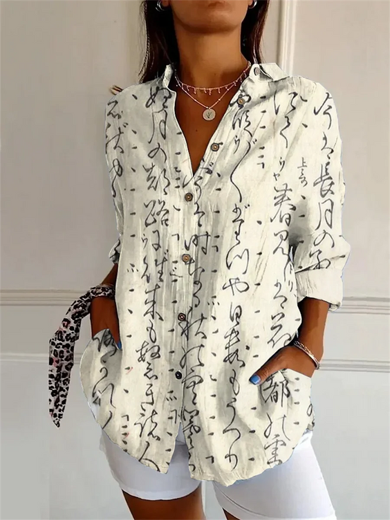 Elegant Printed Blouse