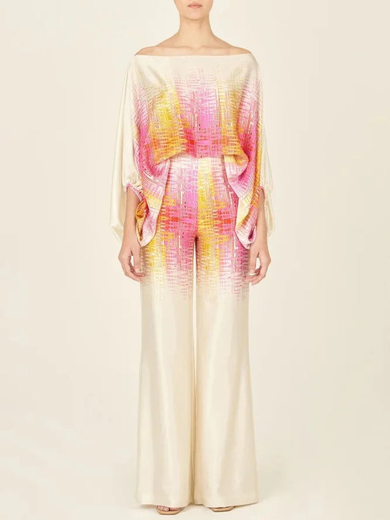 Floral Chiffon Two-Piece Set