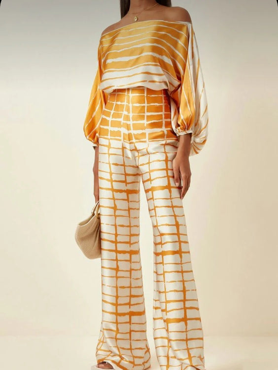 Floral Chiffon Two-Piece Set