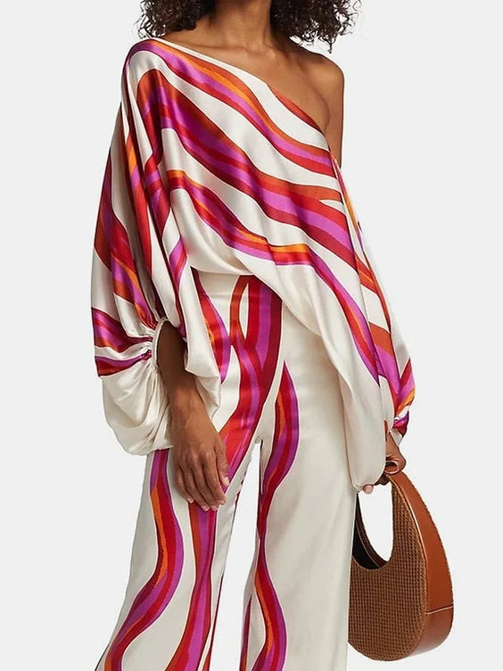 Floral Chiffon Two-Piece Set