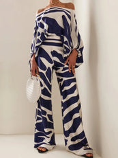 Floral Chiffon Two-Piece Set