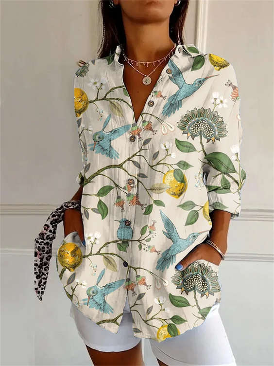 Elegant Printed Blouse