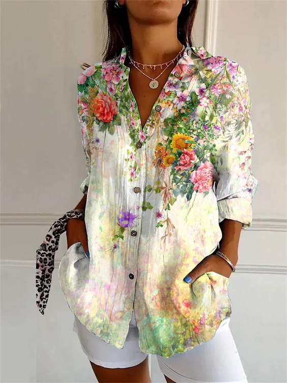 Elegant Printed Blouse