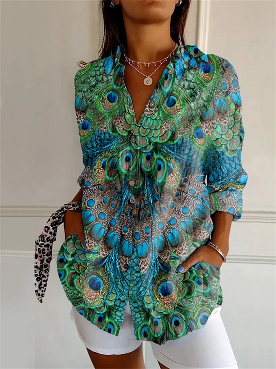 Elegant Printed Blouse