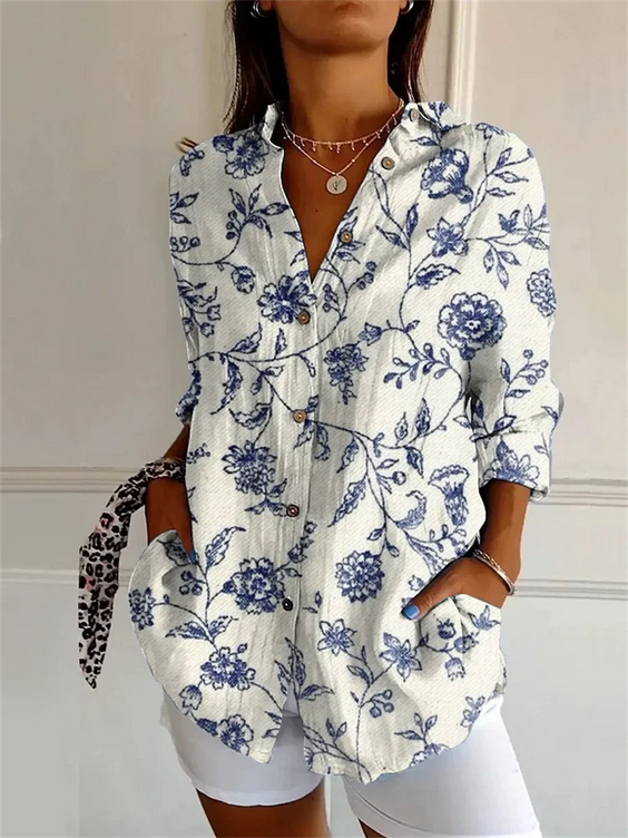 Elegant Printed Blouse