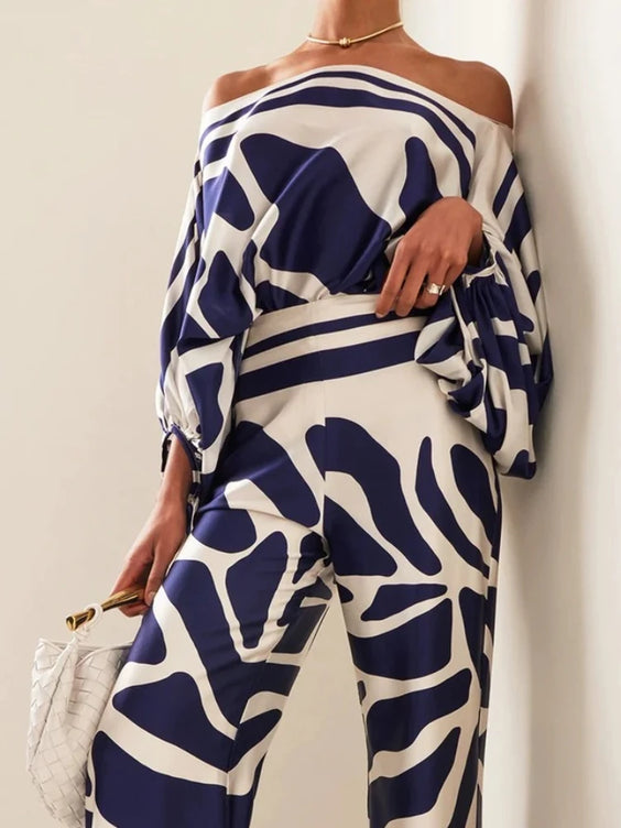 Floral Chiffon Two-Piece Set