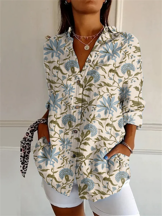 Elegant Printed Blouse