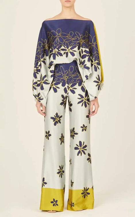Floral Chiffon Two-Piece Set