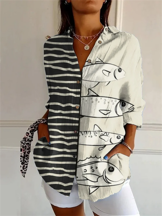 Elegant Printed Blouse